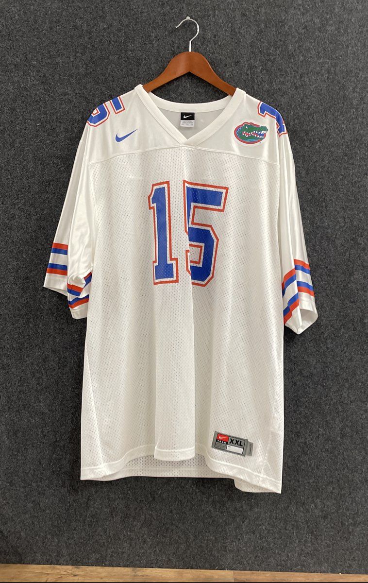 Nike Florida Gators #15 Football Jersey White Mesh NCAA Team Sz XXL