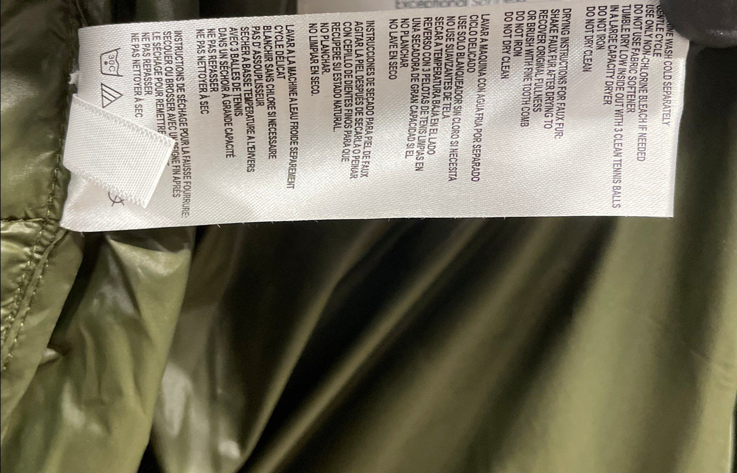 Calvin Klein Women's Olive Green Sorona Aura Hooded Puffer Parka Jacket Sz XXL