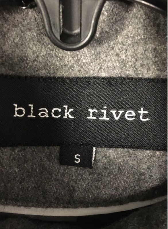 Black Rivet Women's Gray Wool Blend Double Breasted Mock Neck Peacoat Sz S