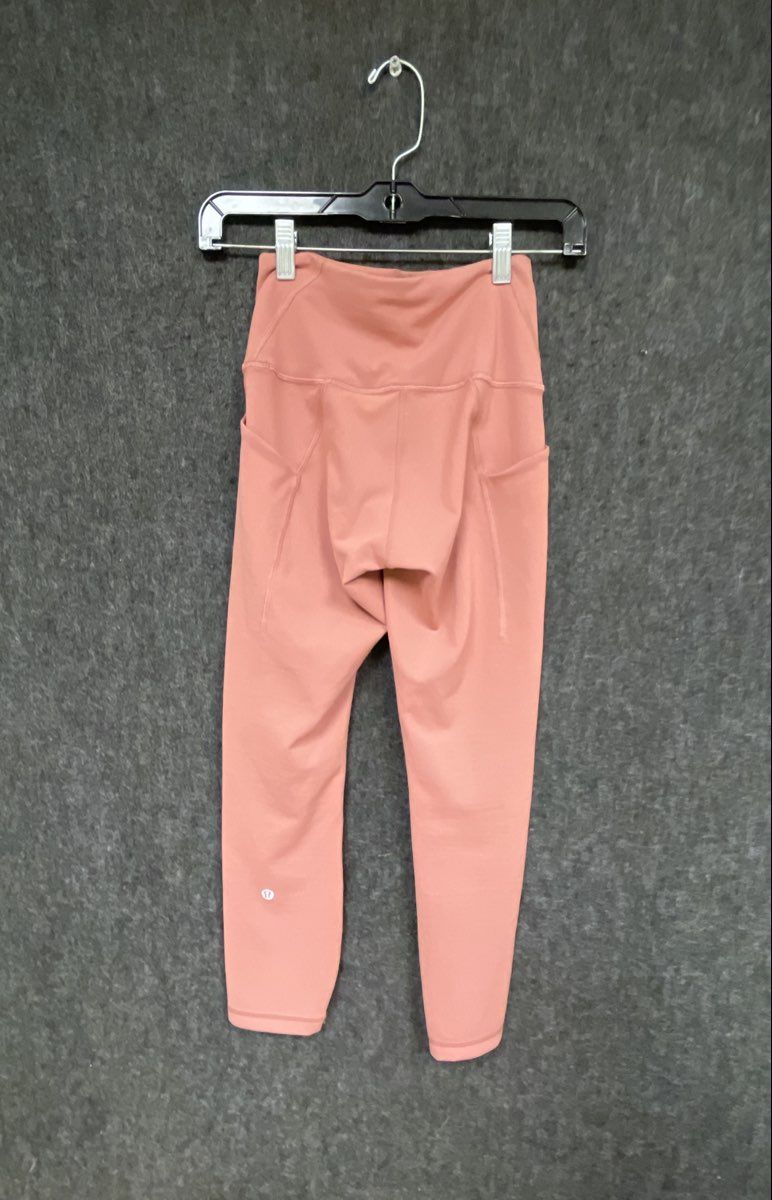 Lululemon Women's Salmon Pink Fast and Free High-Rise Tight Pockets