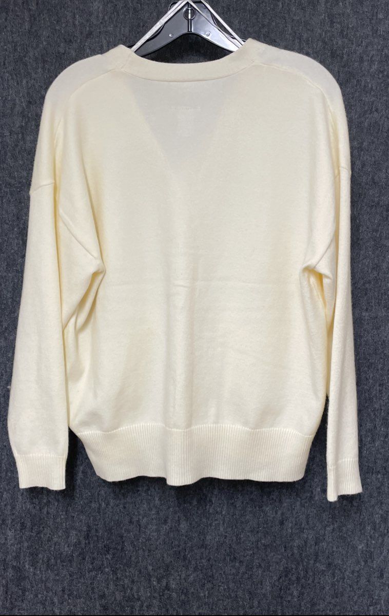 Rain + Rose Women's Cream Knitted Cardigan Ivory Gold Bit Hardware Sz S NWT