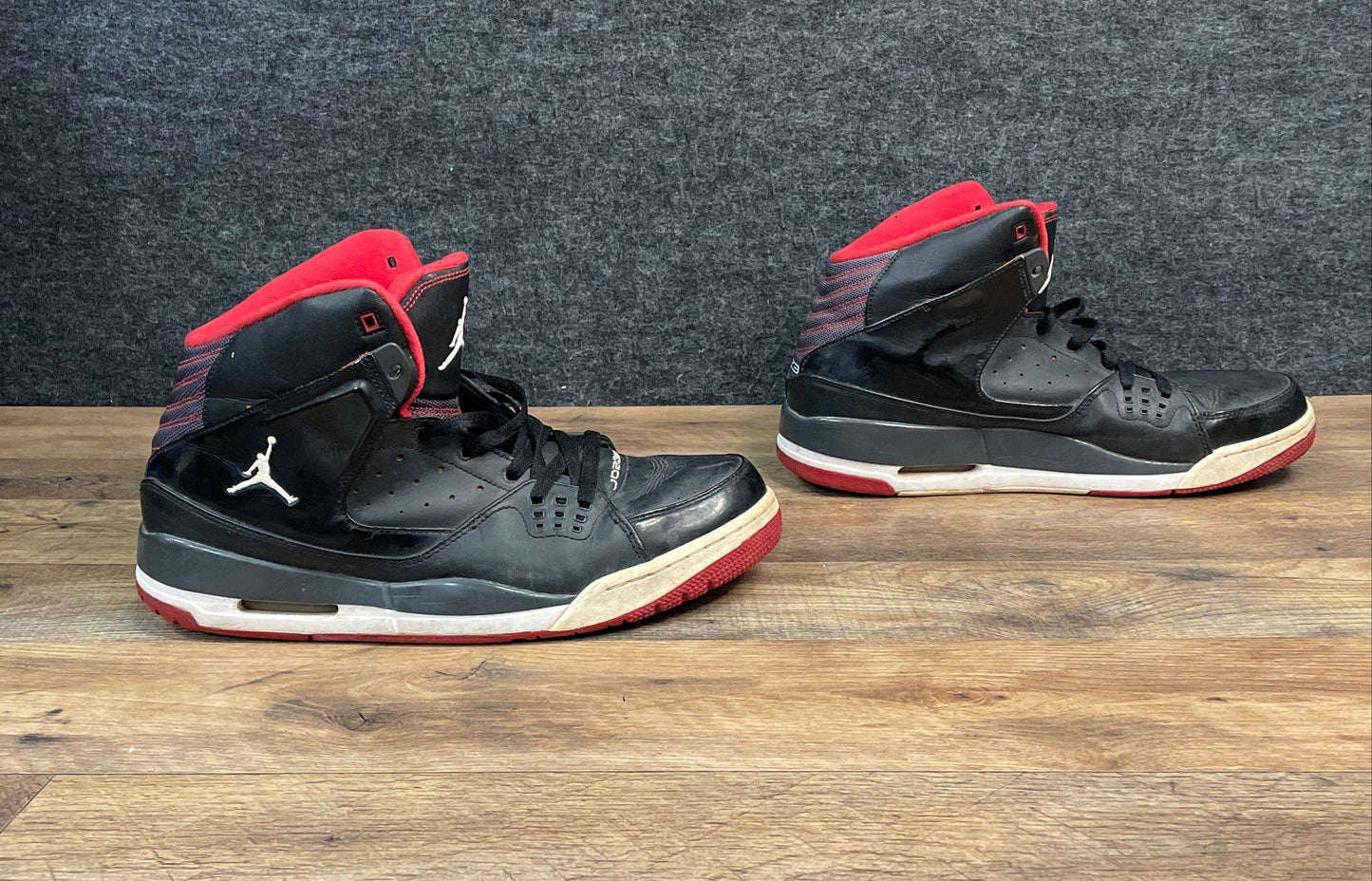 Nike Air Jordan Flight 45 High Black Gym Red Basketball Sneakers Size 13
