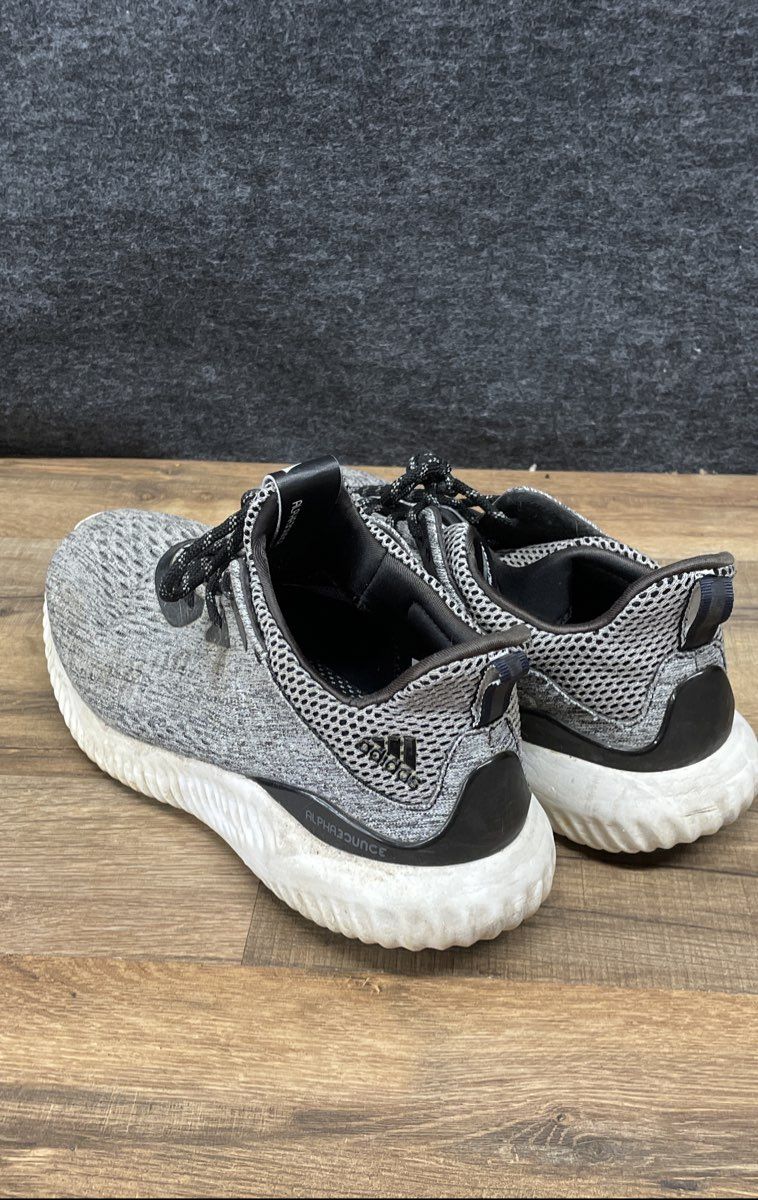 Adidas AlphaBounce EM Grey Black Running Shoes Men's Size 8.5