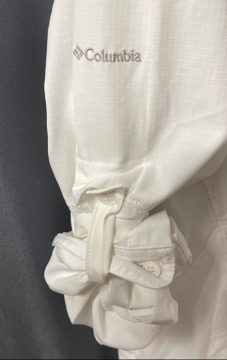 Columbia Women's White Omni-Shade Long Sleeve Button Up Hiking Shirt Sz XL