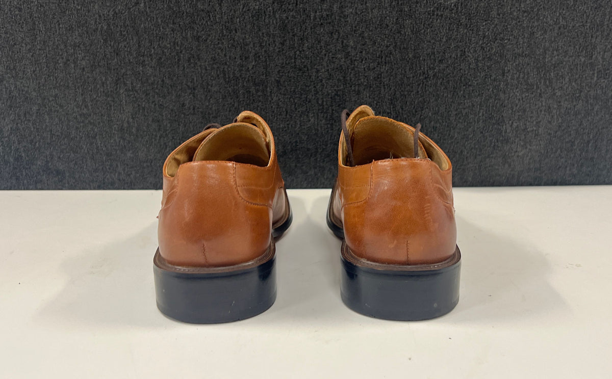 Vance Co. Men's Cognac Brown Square Bicycle Toe Lace Up Oxford Shoes Size 9