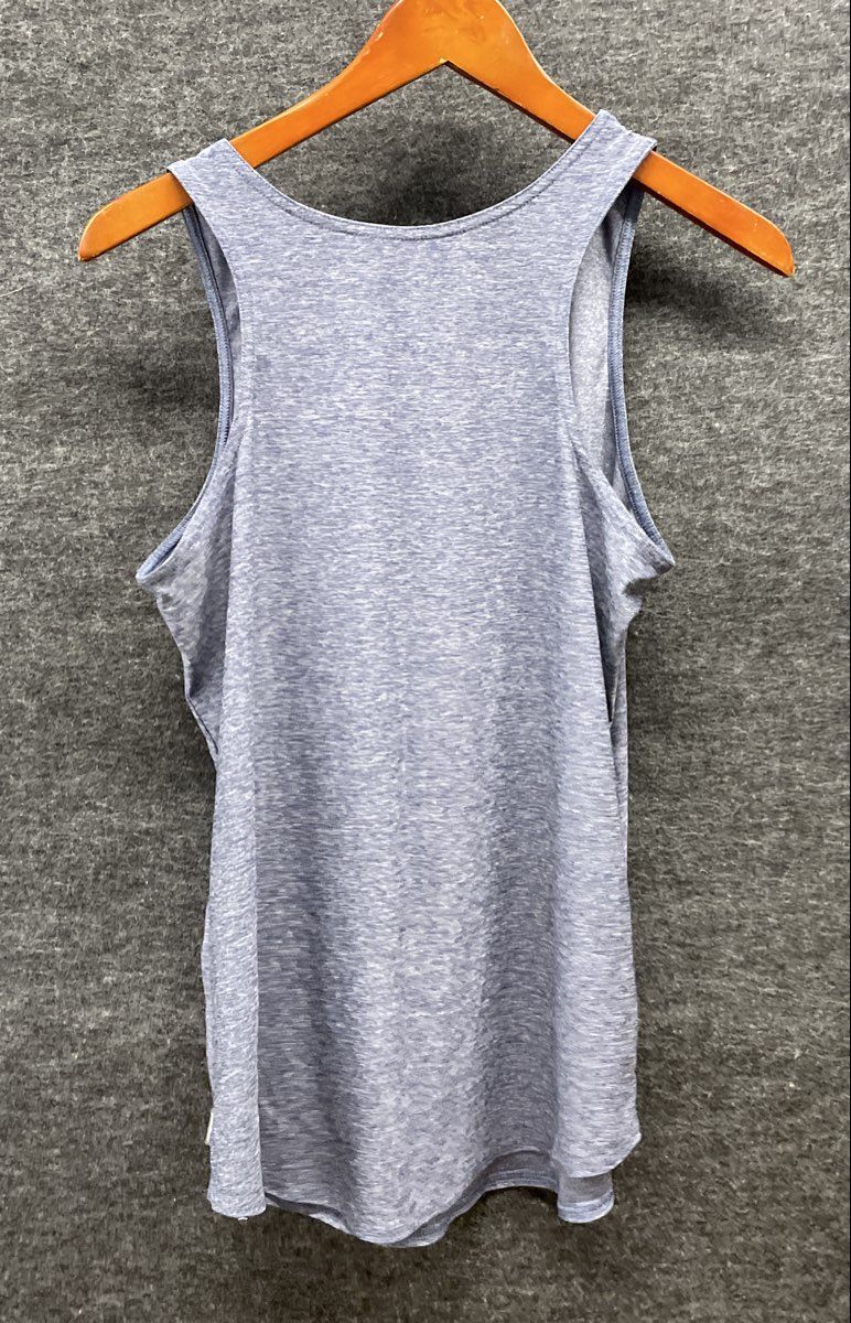 Eddie Bauer Women's Blue Heathered Space Dye Resolution Active Tank Top Sz M