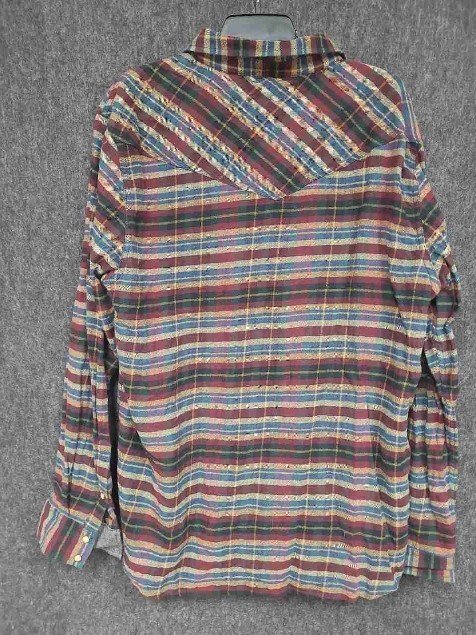 Moonshine Spirit by Brad Paisley Men's Multicolor Plaid Western Snap Shirt XL