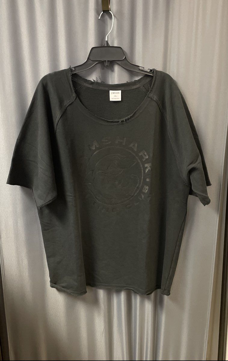 Gymshark Men's Black Lifting Club Oversized Short Sleeve Sweatshirt Sz XXL NWOT