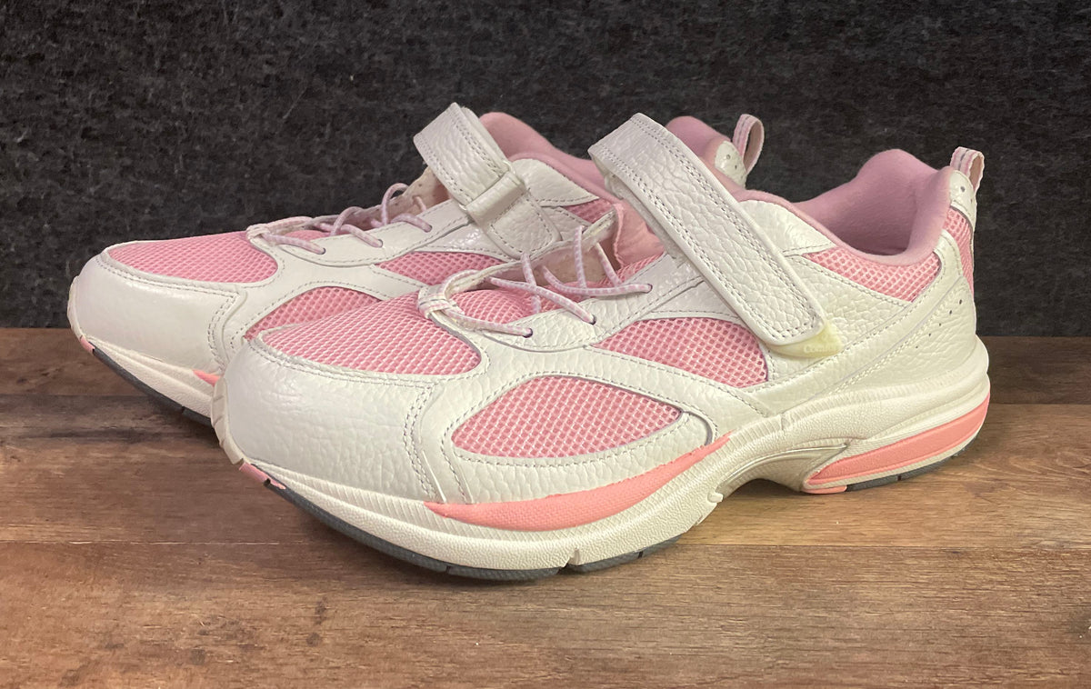 Dr. Comfort Victory White Pink Orthopedic Walking Shoes Women's Size 12W
