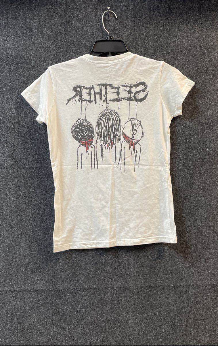 Seether Karma and Effect Remedy Graphic T-Shirt White Double Stitch Sz M