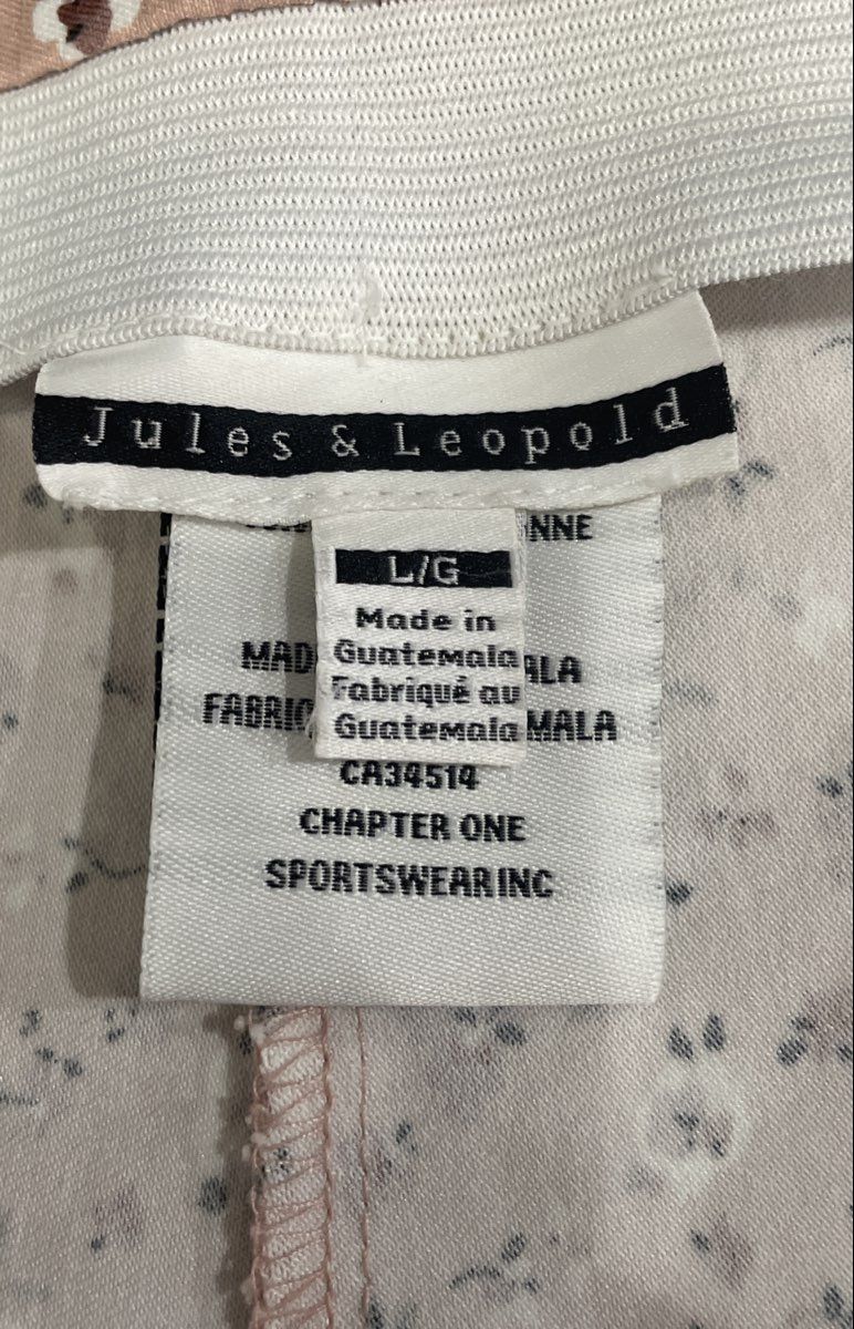 Jules & Leopold Women's Pink Floral Pull On Pants Rayon Blend Stretch Sz L