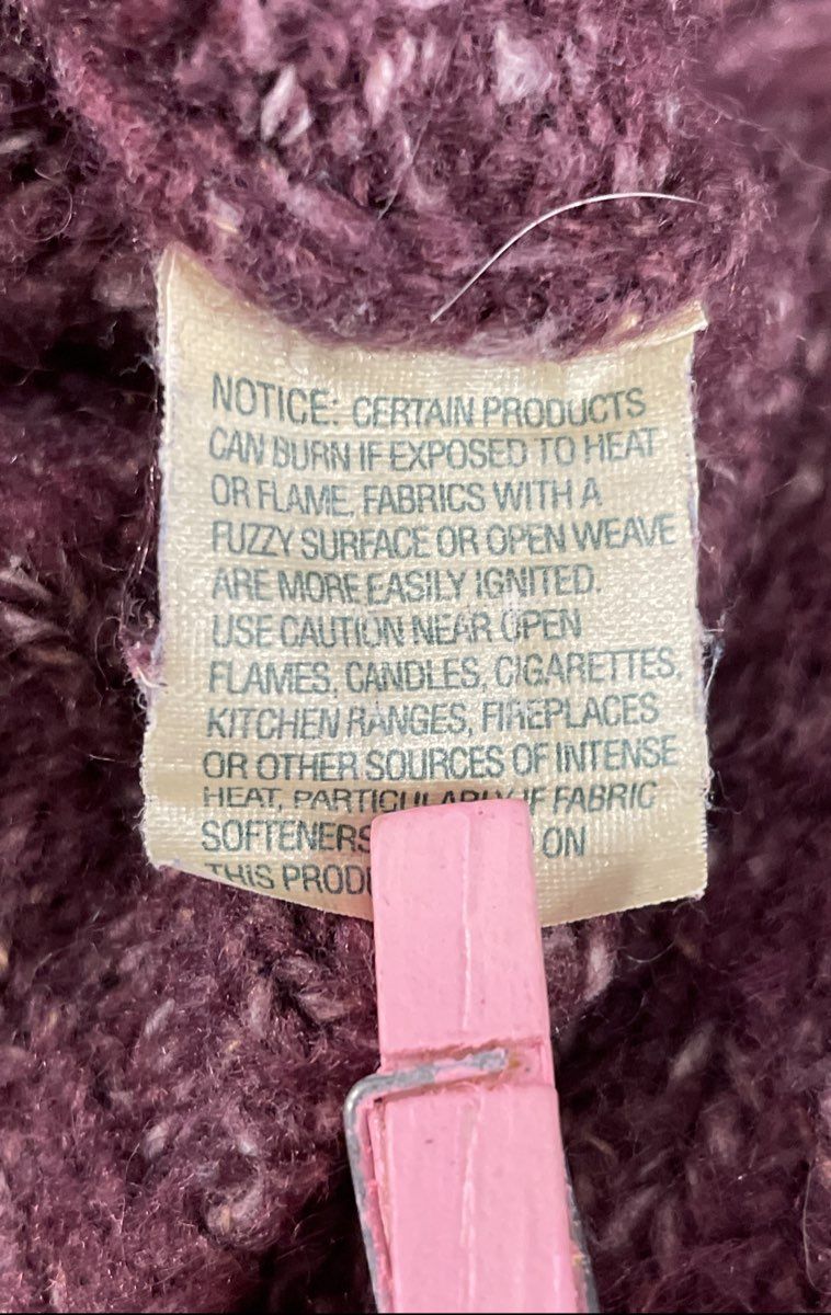 L.L. Bean Women's Cardigan Sweater Purple Marled Cable Knit Wool Blend Sz S