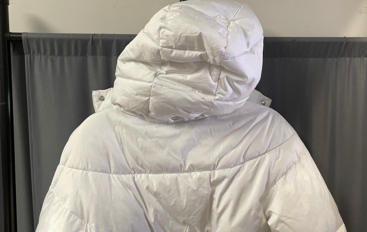 J. Crew Women's White Signature Puffer Jacket Hooded Water-Repellent Size S