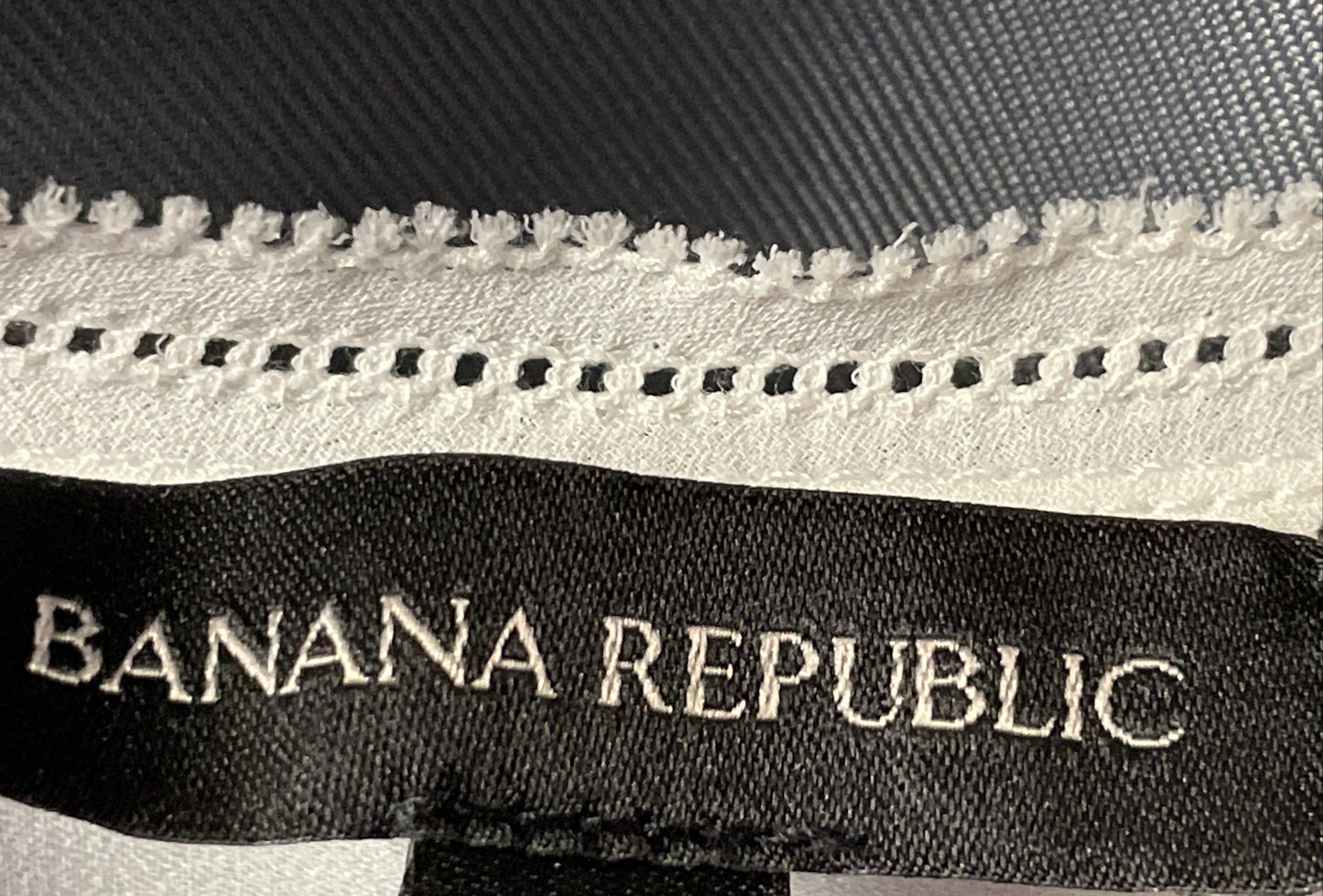 Banana Republic Women's Black Striped Scoop Neck Short Sleeve Shirt Sz S