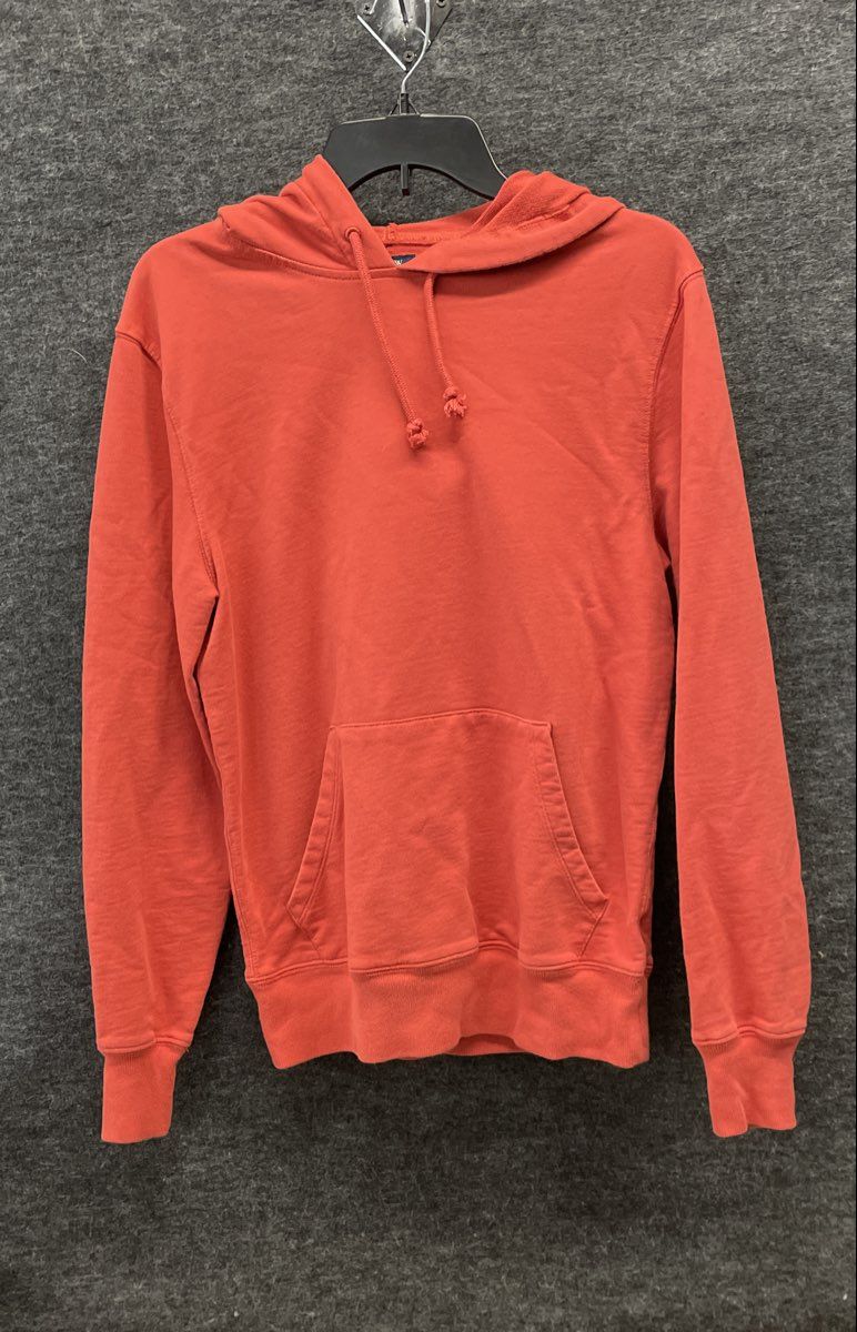 J. Crew Men's Red Authentic Fleece 100% Cotton Pullover Hoodie Sz S