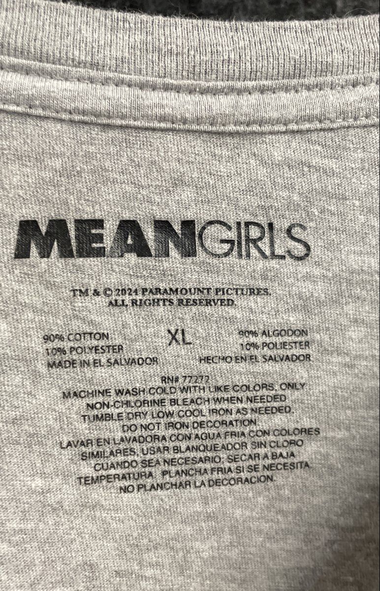 Mean Girls Christmas Jingle Bell Rock T-Shirt Reprint Paramount Pictures Sz XL