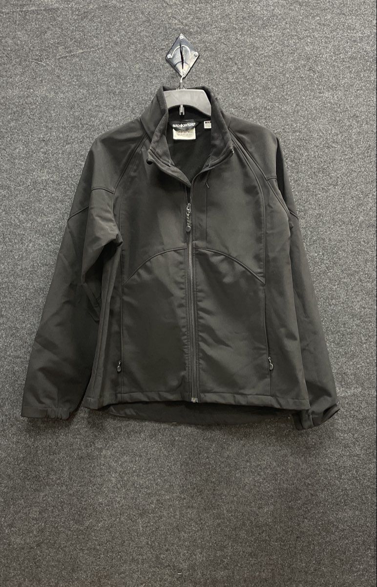 Black Diamond Women's Softshell Jacket Black Full Zip Fleece Lined Outdoor Sz L