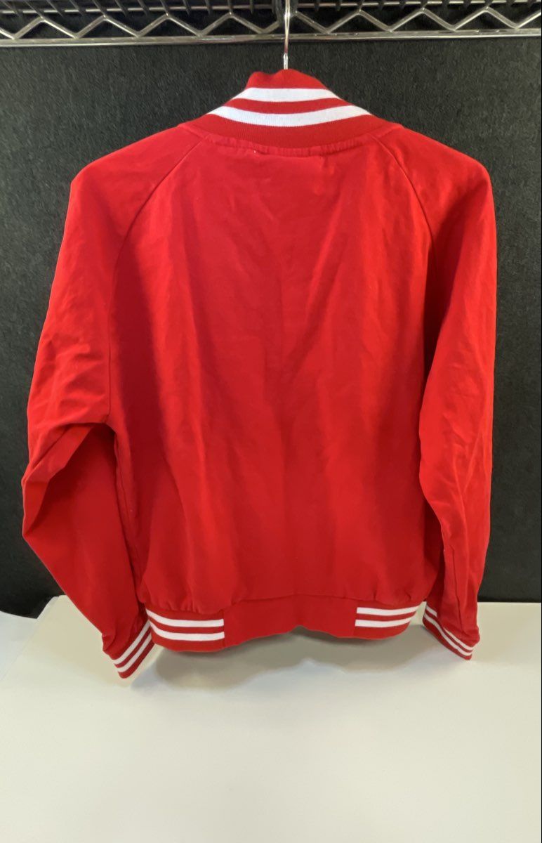 Disney Parks Mickey Mouse Walt Disney World Red Varsity Bomber Jacket Sz S