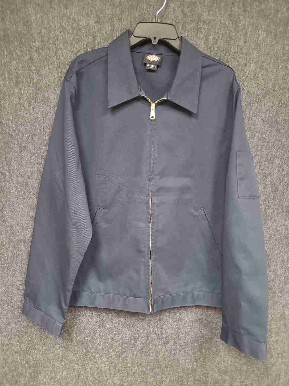 Dickies Men's Navy Blue Unlined Eisenhower Work Jacket Full Zip Utility Sz L