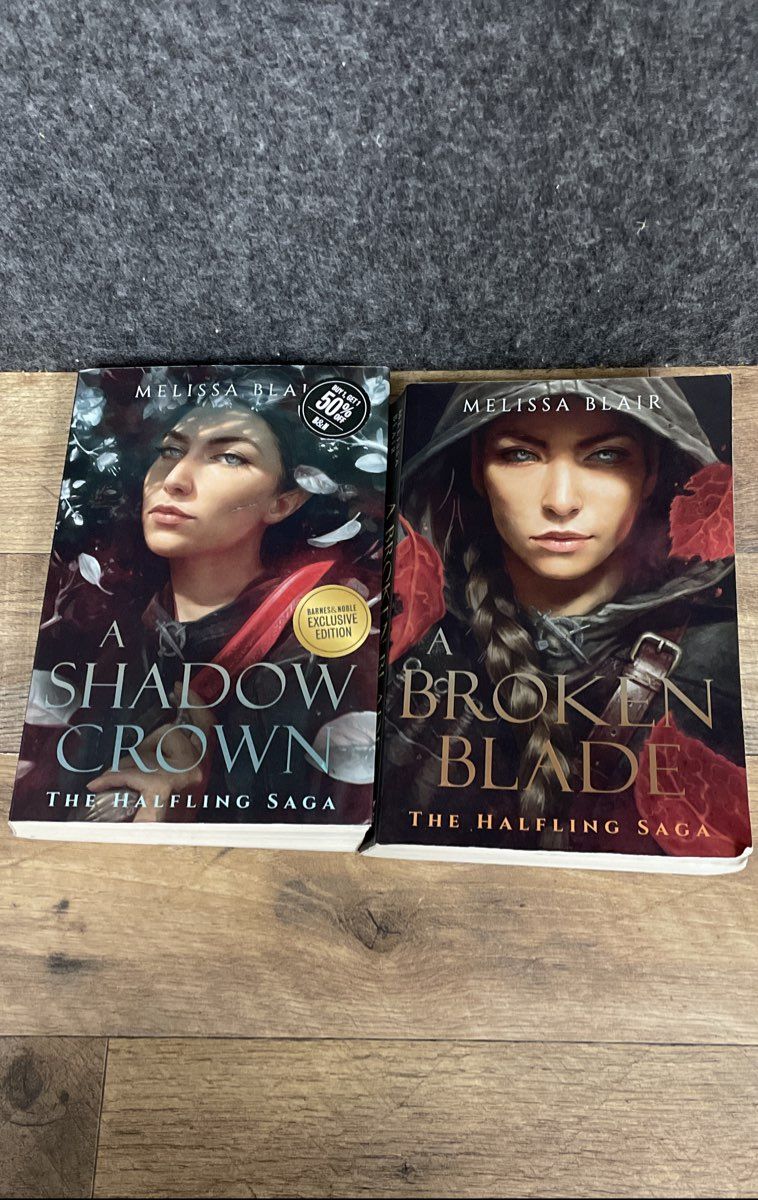 Melissa Blair Book Lot The Halfling Saga A Broken Blade & A Shadow Crown