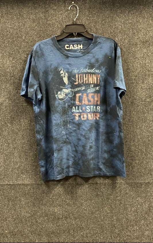 Johnny Cash All Star Tour T-Shirt Reprint Crown Merchandising Sz M