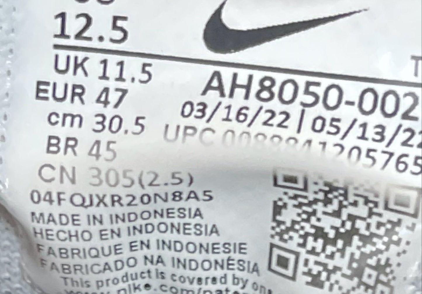Nike Air Max 270 Black Anthracite Men's Running Sneakers Size 12.5