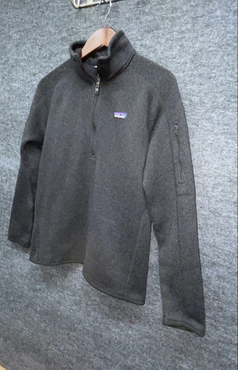 Patagonia Men's Better Sweater 1/4 Zip Fleece Black Zachary Piper Logo Sz M