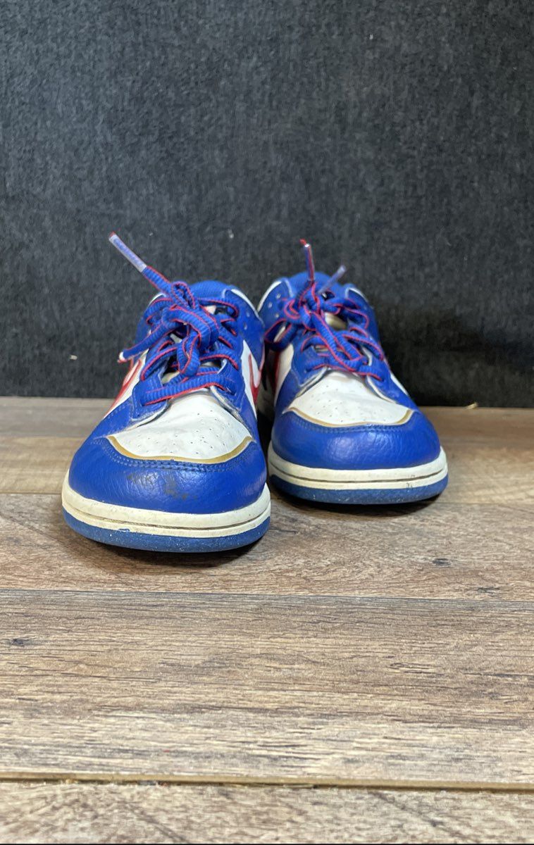 Nike Dunk Low SE GS Jackpot Hyper Royal White University Red Sneakers Size 3Y