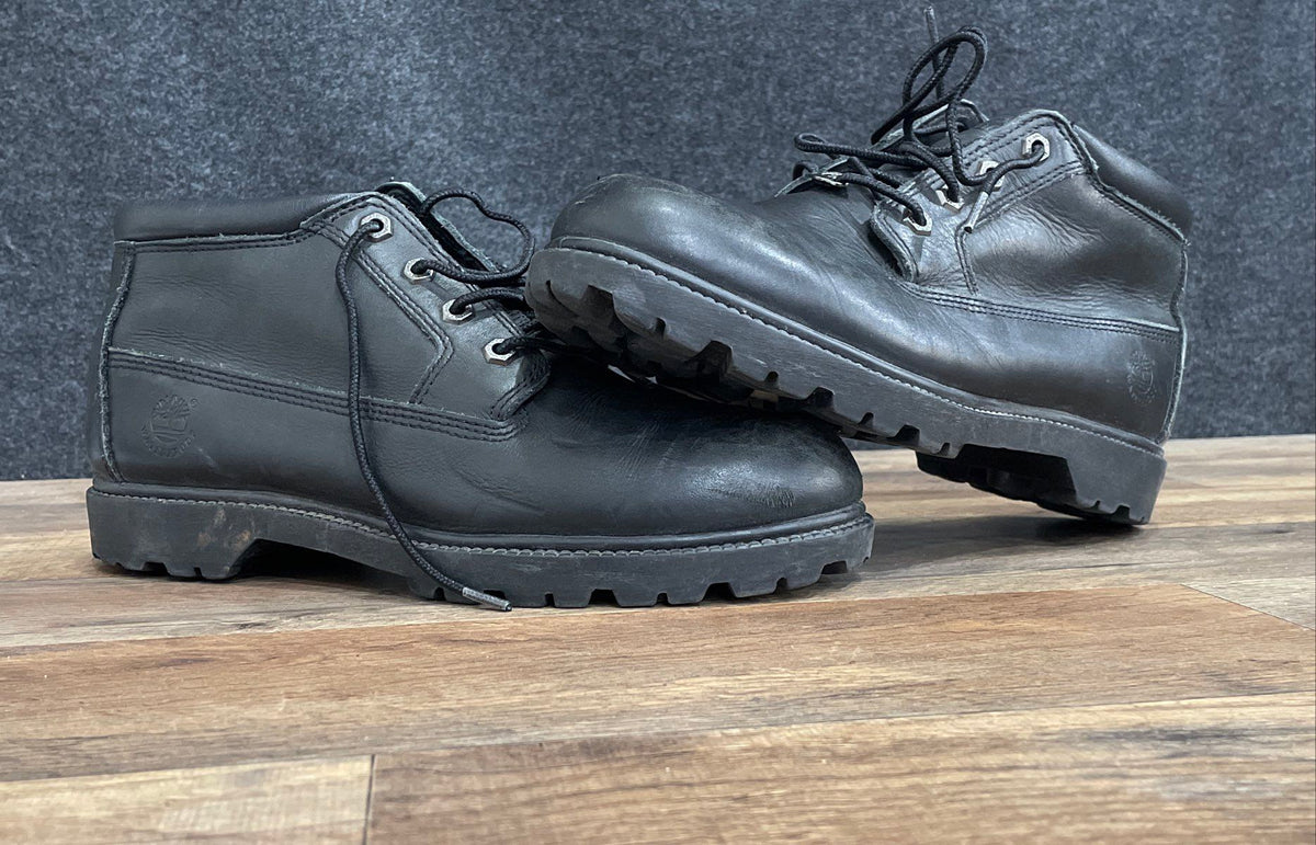 Timberland Waterproof Black Leather Lace Up Chukka Boots Men's Size 9.5