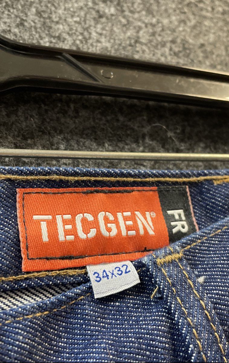 Tecgen Men's Blue 14oz Fire Resistant FR Denim Jeans TCGSPJN00321 CAT 2 34x32