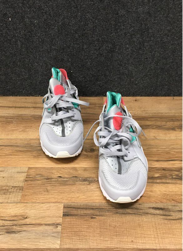 Nike Air Huarache Wolf Grey Hyper Jade Sunblush Men's Sneakers Size 11