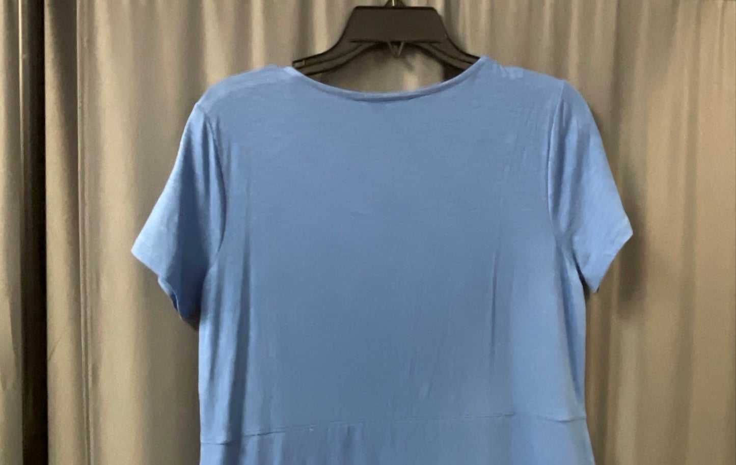J. Jill Women's Blue Opal Slub Knit T-Shirt Pocket Dress NWT Sz S