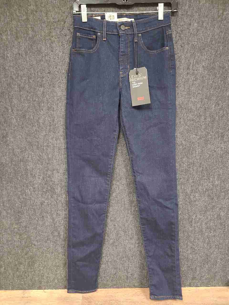 Levi's Premium Women's 721 High-Rise Skinny Jeans Indigo NWT Sz 26x32