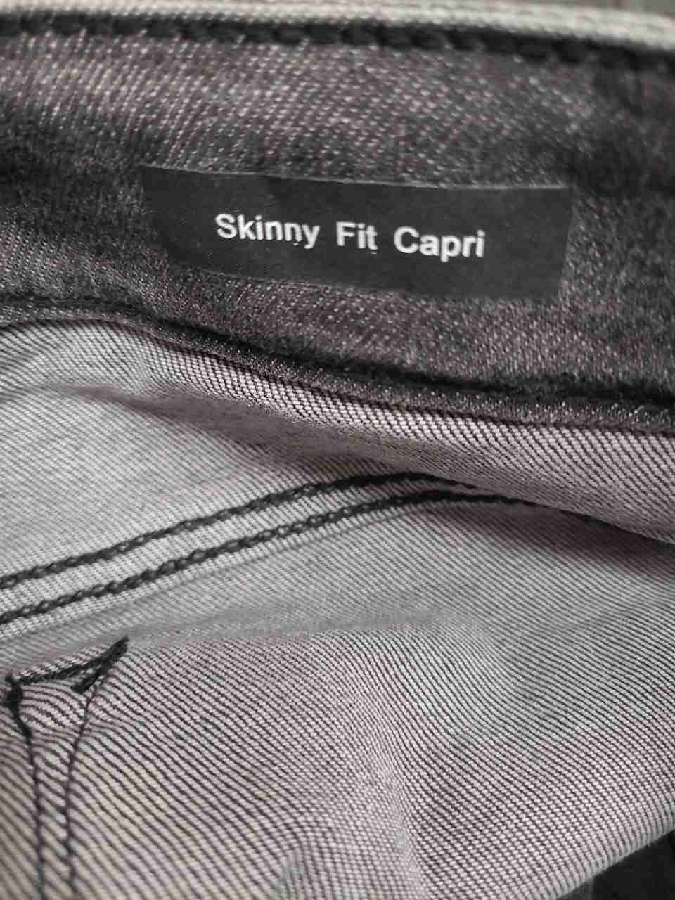 Judy Blue Women's Skinny Fit Capri Jeans Gray High Rise Distressed Sz 18W