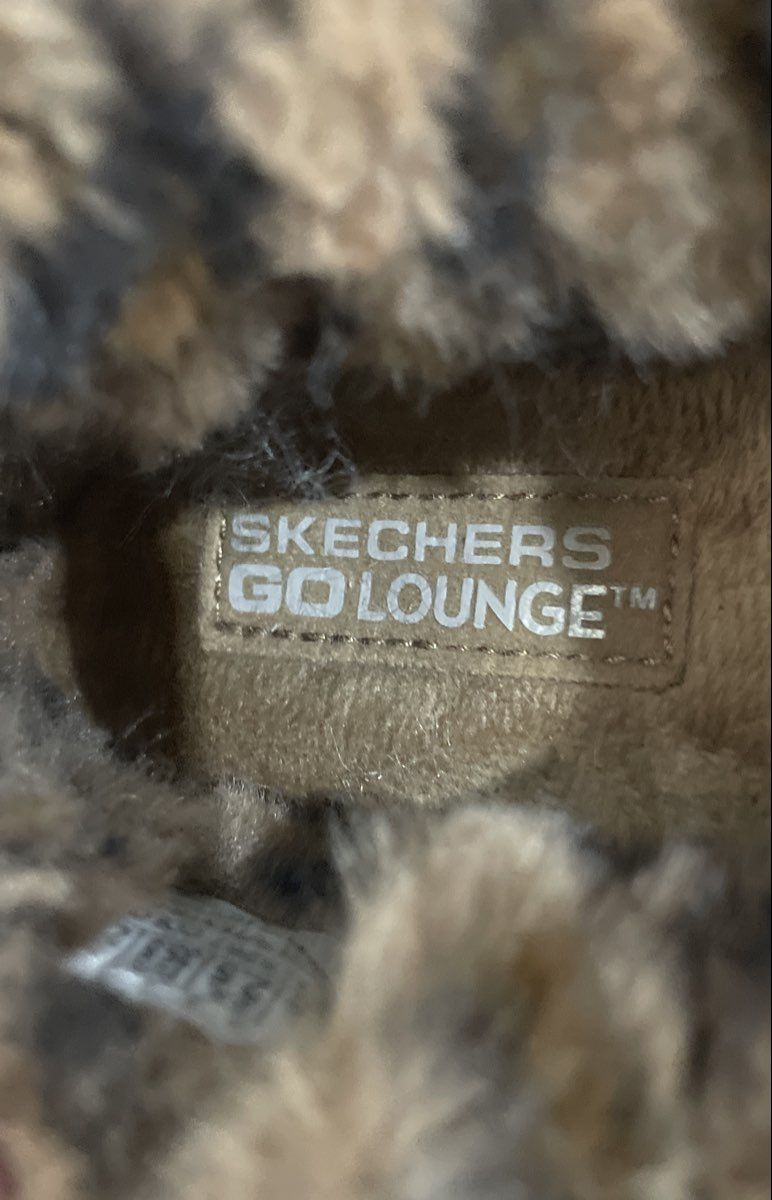Skechers Go Lounge Arch Fit Unwind Chestnut Leopard Slip-On Slippers Size 5.5