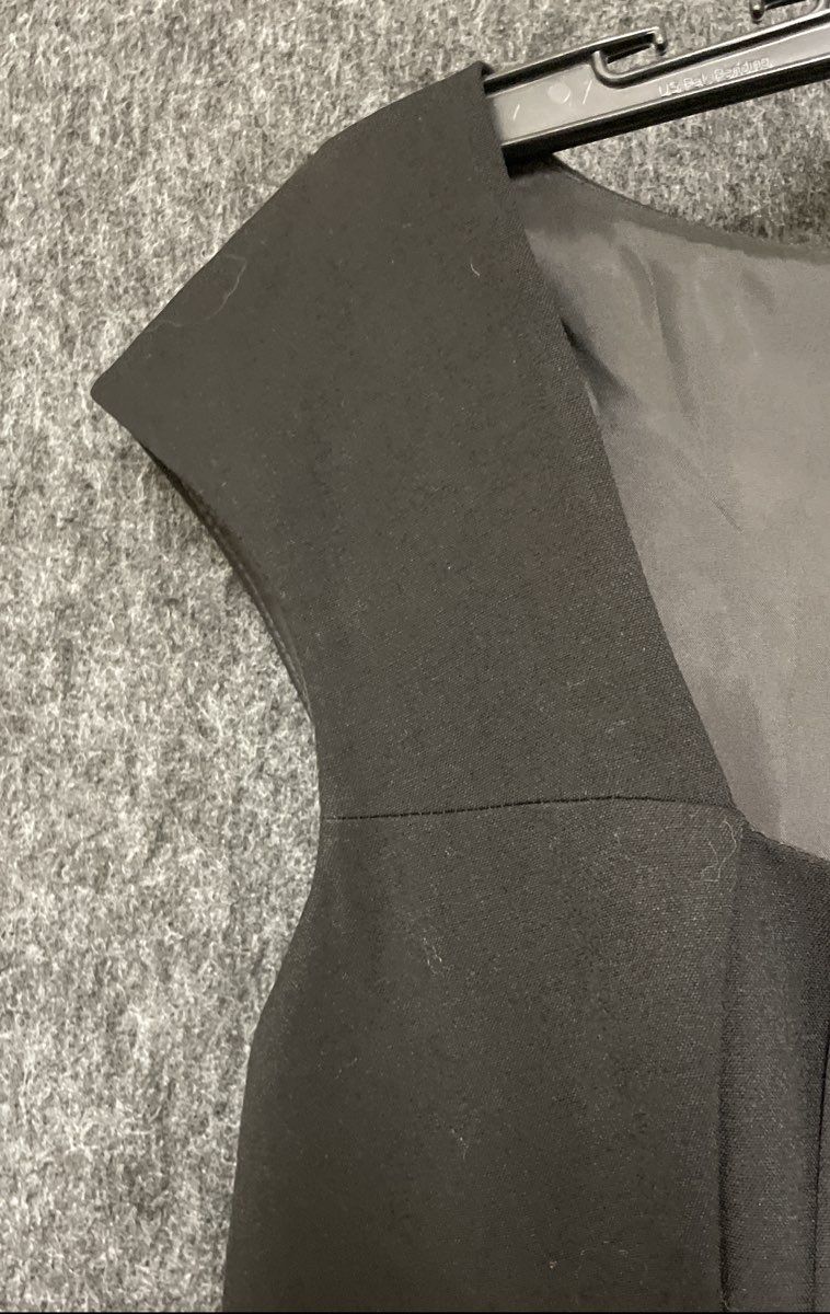 Calvin Klein Women's Black Pleated Square Neck Cap Sleeve Sheath Dress Sz 6 NWT