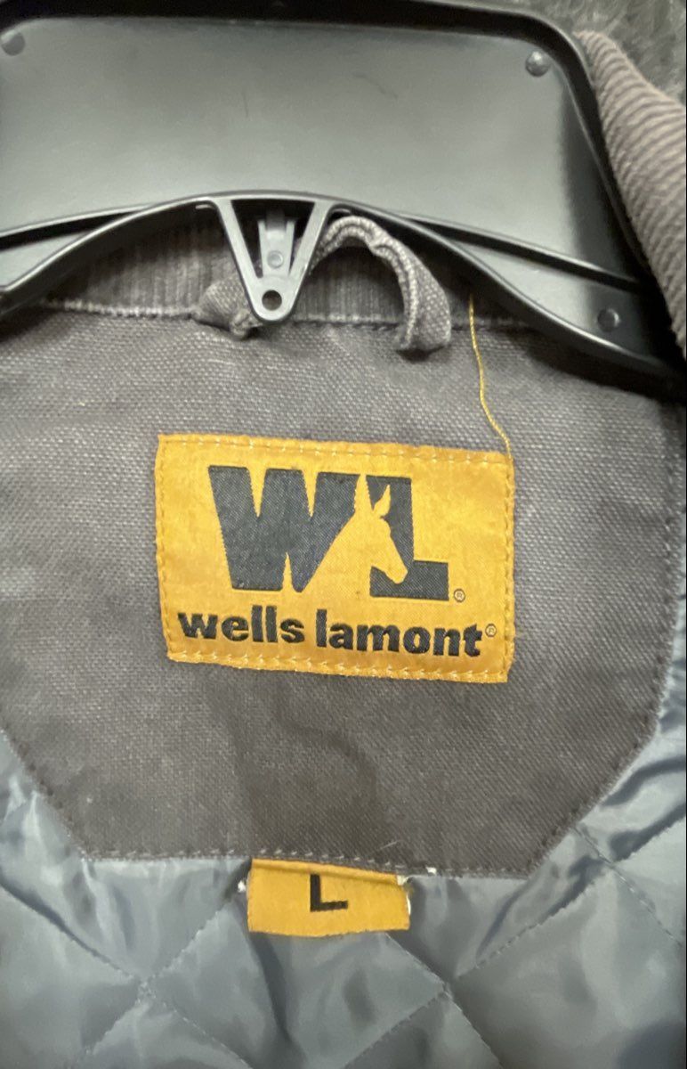 Wells Lamont Men's Gray Duck Canvas Quilted Lined Work Barn Jacket Size L