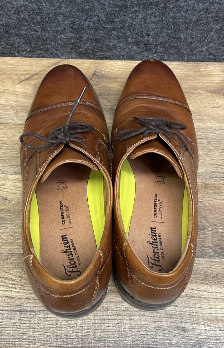 Florsheim Castellano Cap Toe Oxford Brown Leather Dress Shoes Men's Size 13D