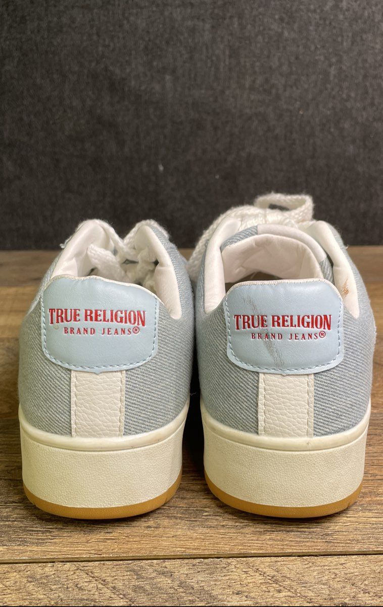 True Religion Allison Light Blue White Denim Sneakers Women's Size 6