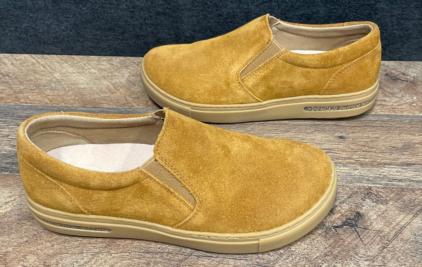 Birkenstock Oswego Mink Suede Slip-On Sneakers Women's Size 6 EU 37 Narrow