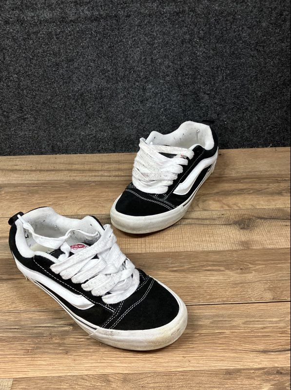 Vans Knu Skool Black White Chunky Skate Sneakers Men's 8.5 Women's 10