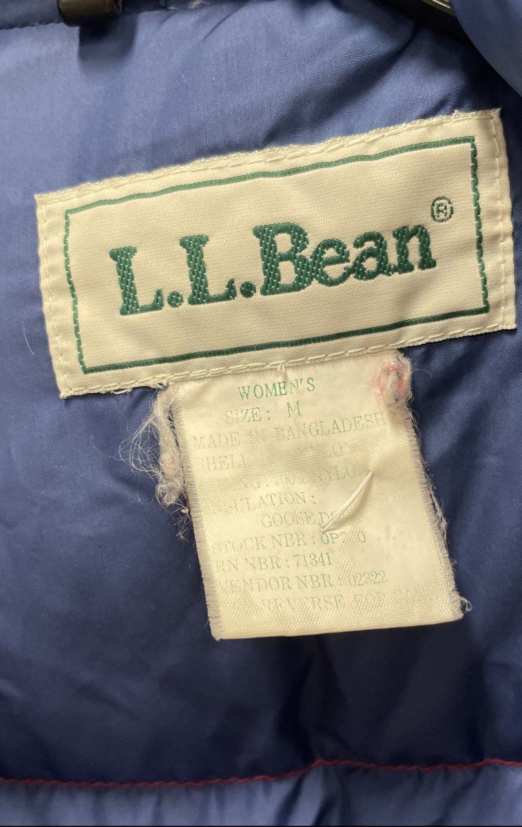 Vintage 90s L.L.Bean Women's Red Goose Down Quilted Baffle Puffer Jacket Sz M