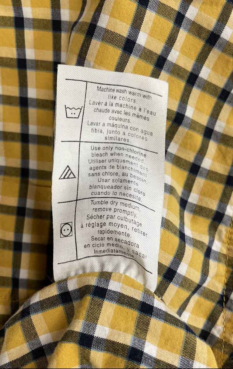 Carhartt Men's Yellow Plaid Long Sleeve Cotton Flannel Button Down Shirt Sz XL