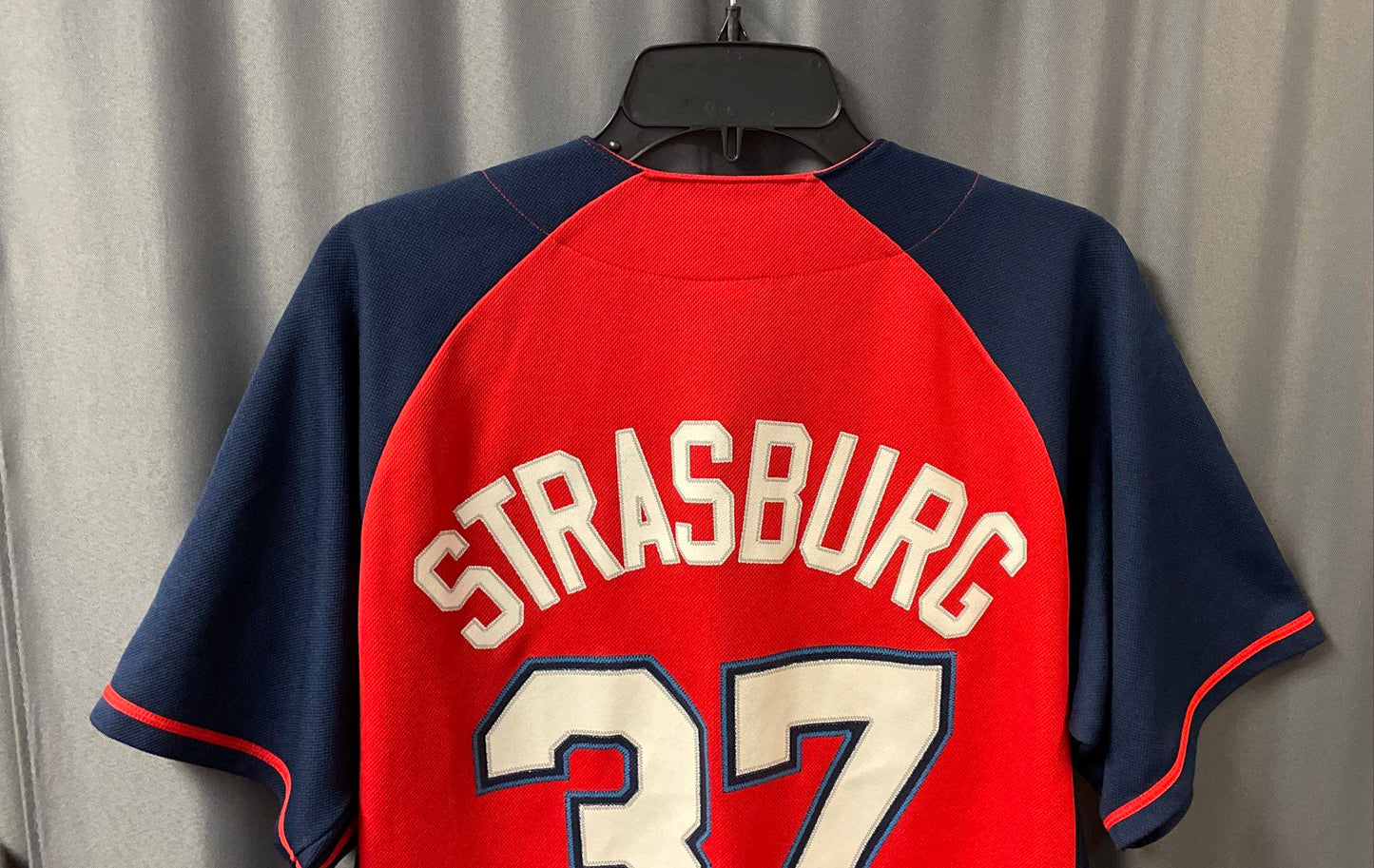MLB Men's Washington Nationals Stephen Strasburg #37 Red Baseball Jersey Sz S