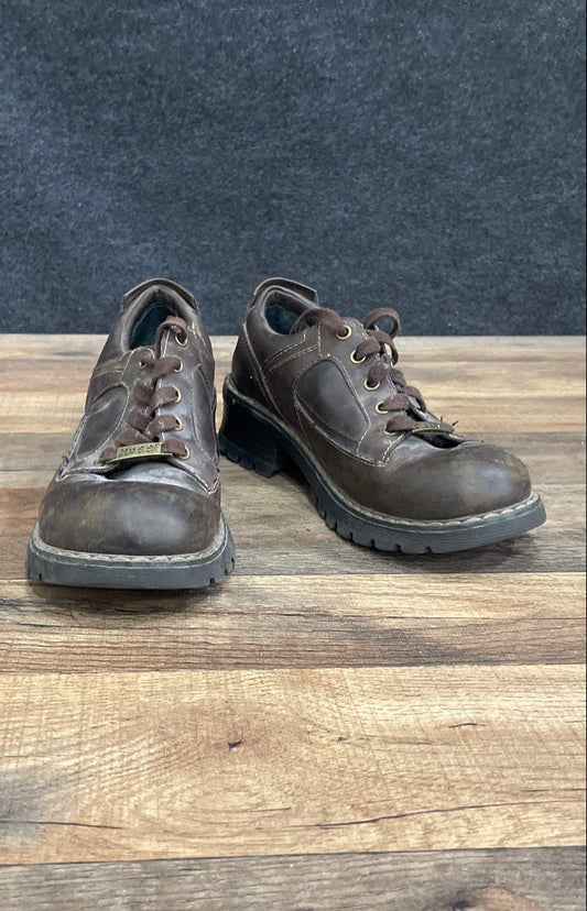 Vintage 90s Mudd Nigel Brown Chunky Platform Oxford Shoes Women's Size 6.5