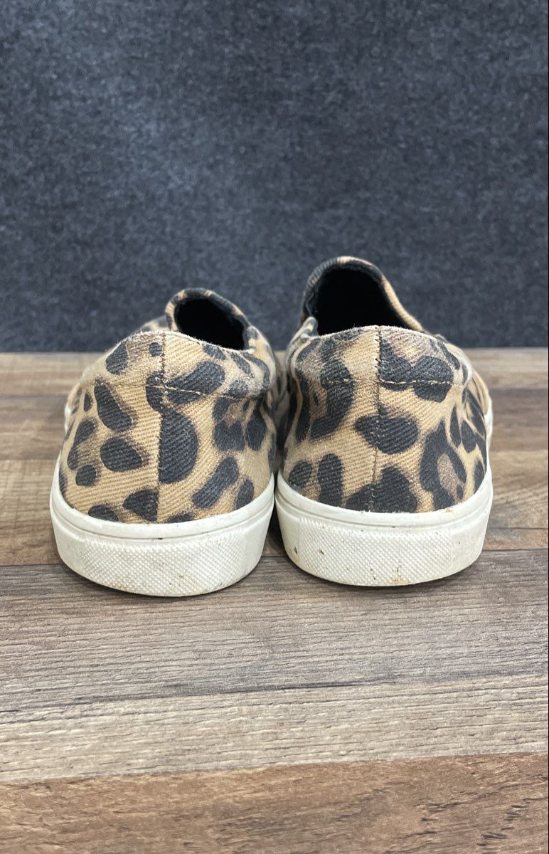 A New Day Leopard Print Canvas Slip On Sneakers Women's Size 7