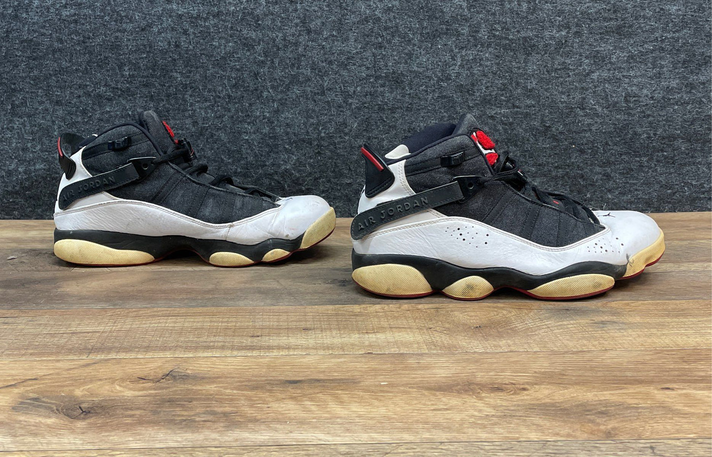 Nike Air Jordan 6 Rings White Black Gym Red Basketball Shoes Size 8.5