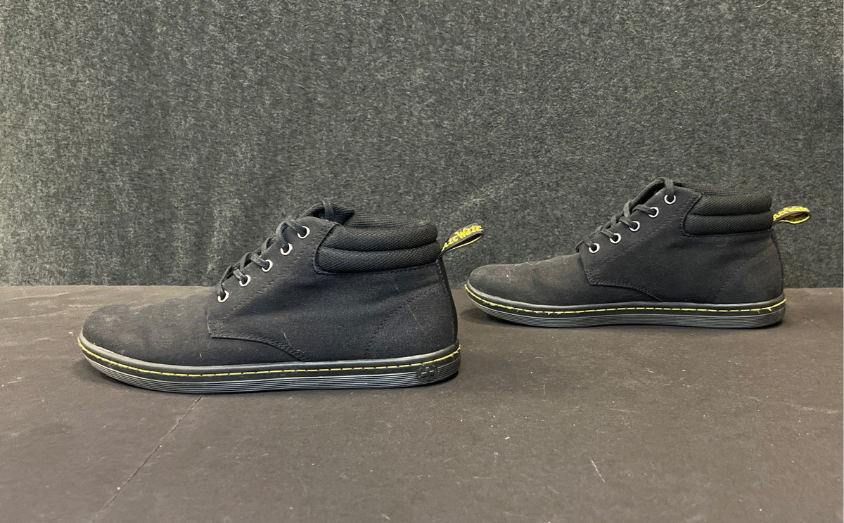 Dr. Martens Belmont Black Canvas Mid Top Sneakers Men's 10 Women's 11
