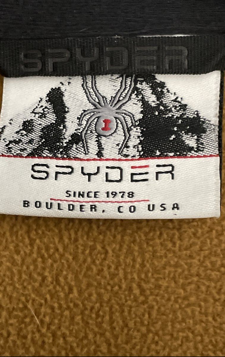 Spyder Men's Outbound Half Zip Mid-Weight Fleece Sweater Gold Black Pullover XL