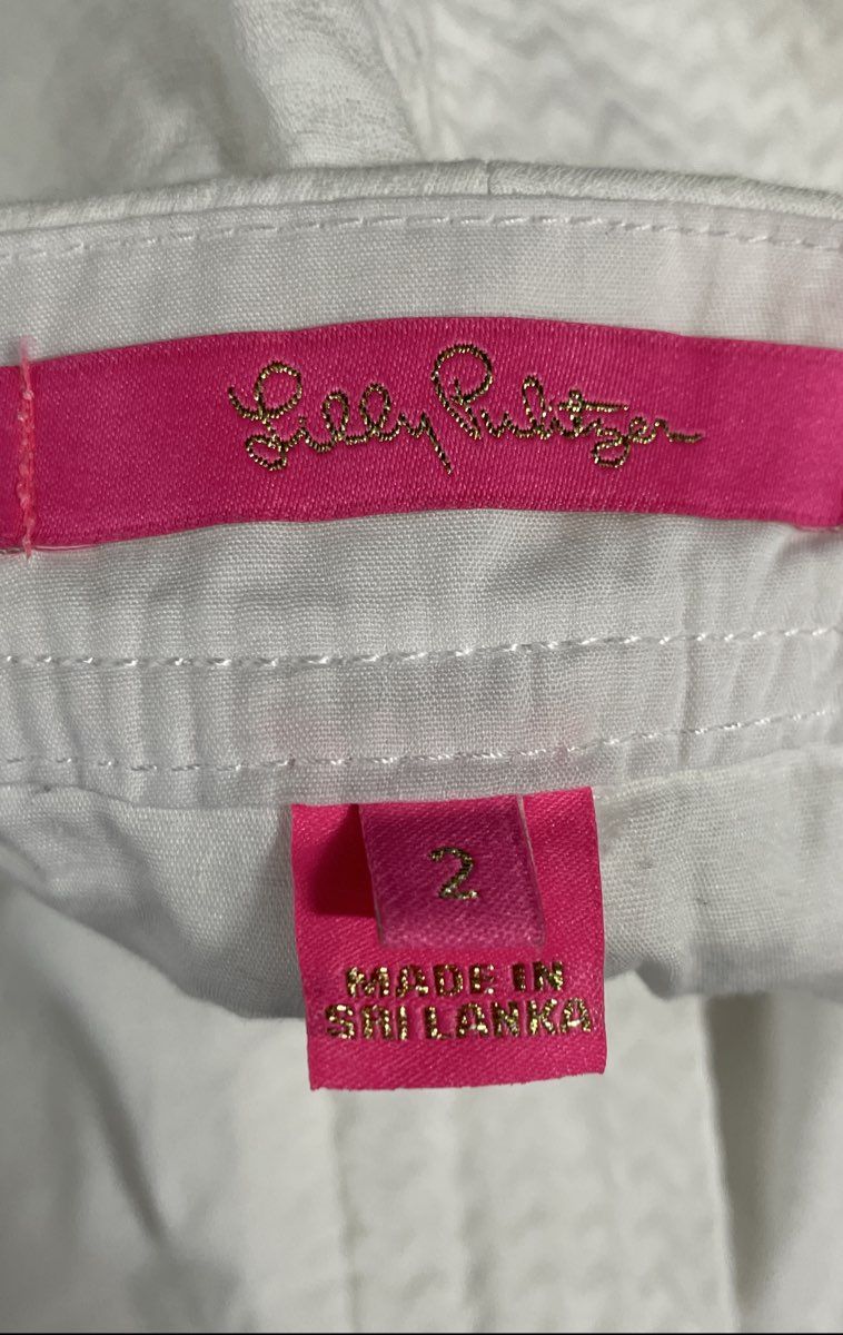 Lilly Pulitzer Women's White Buttercup Scalloped Hem Textured Mini Skirt Sz 2